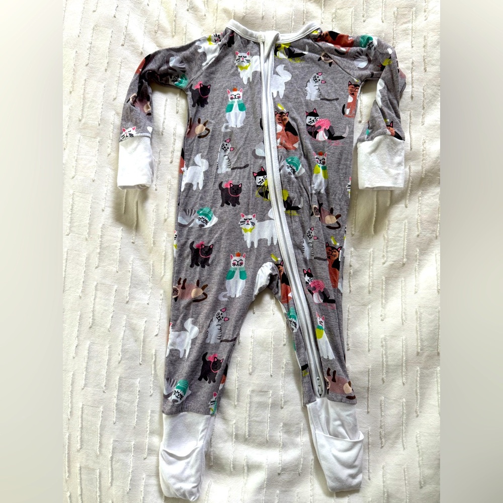 Little Sleepies Cat Zippie Pajama